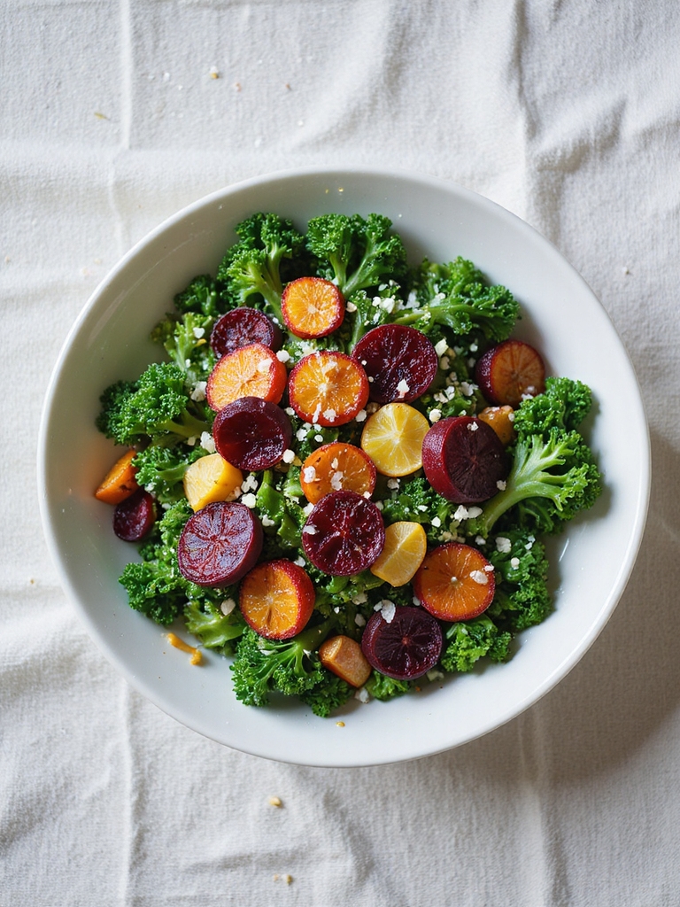 crispy air fried beet kale chips
