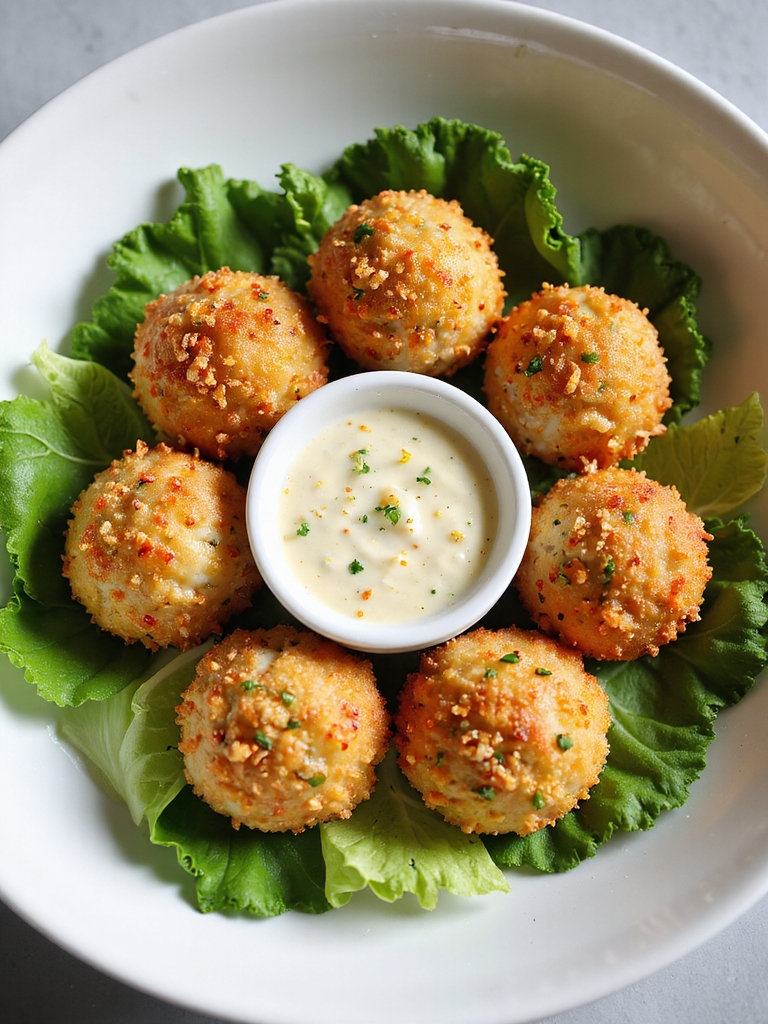 crispy air fried chilled crabballs