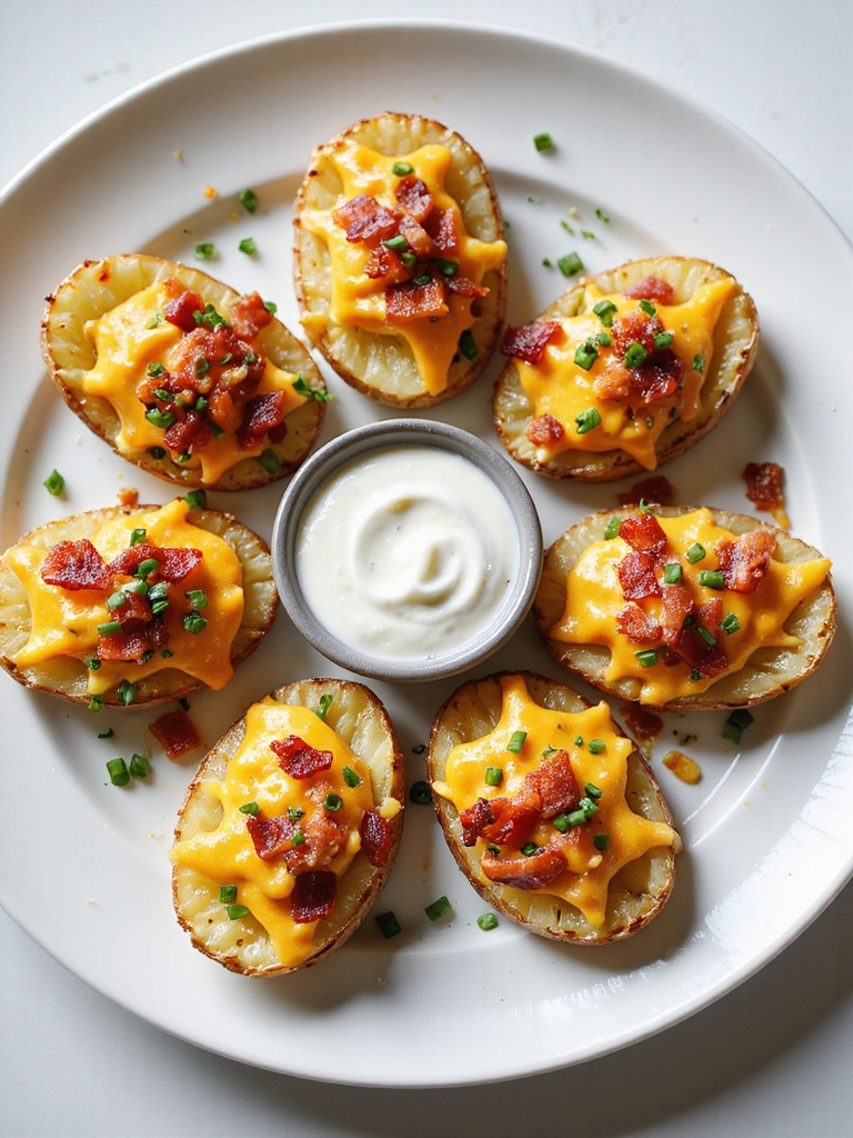 crispy air fried loaded skins