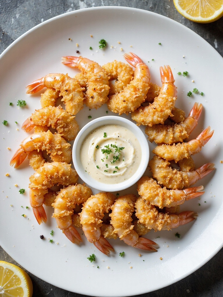 crispy air fried panko shrimp