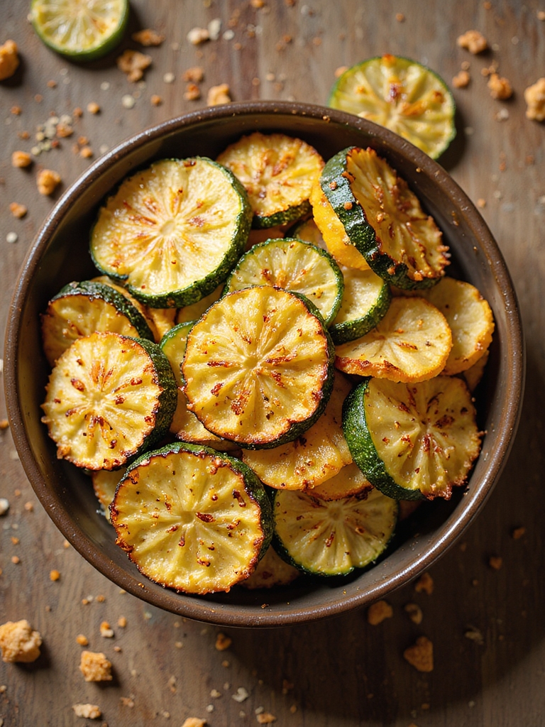 crispy air fried zucchini chips