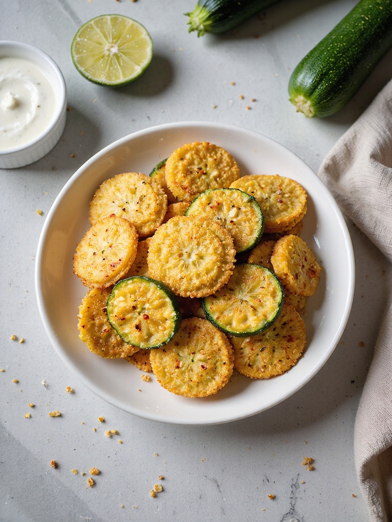 crispy air fried zucchini chips