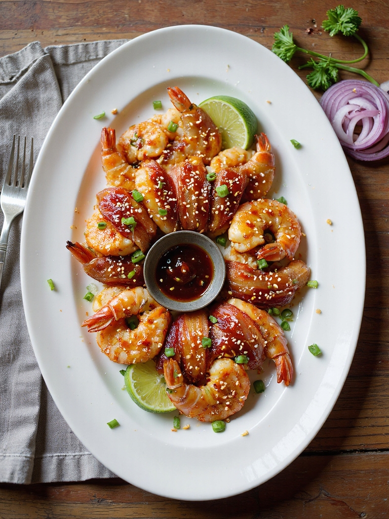 crispy bacon wrapped shrimp