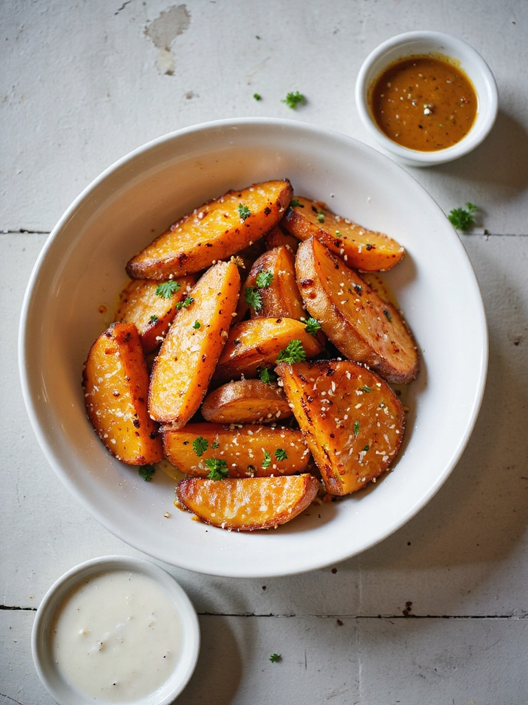 crispy caramelized sweet fries