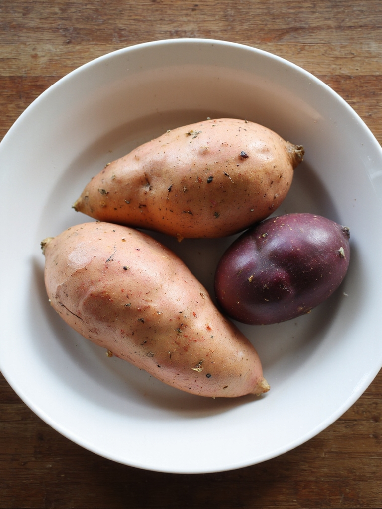 crispy caramelized uniform sweet potatoes