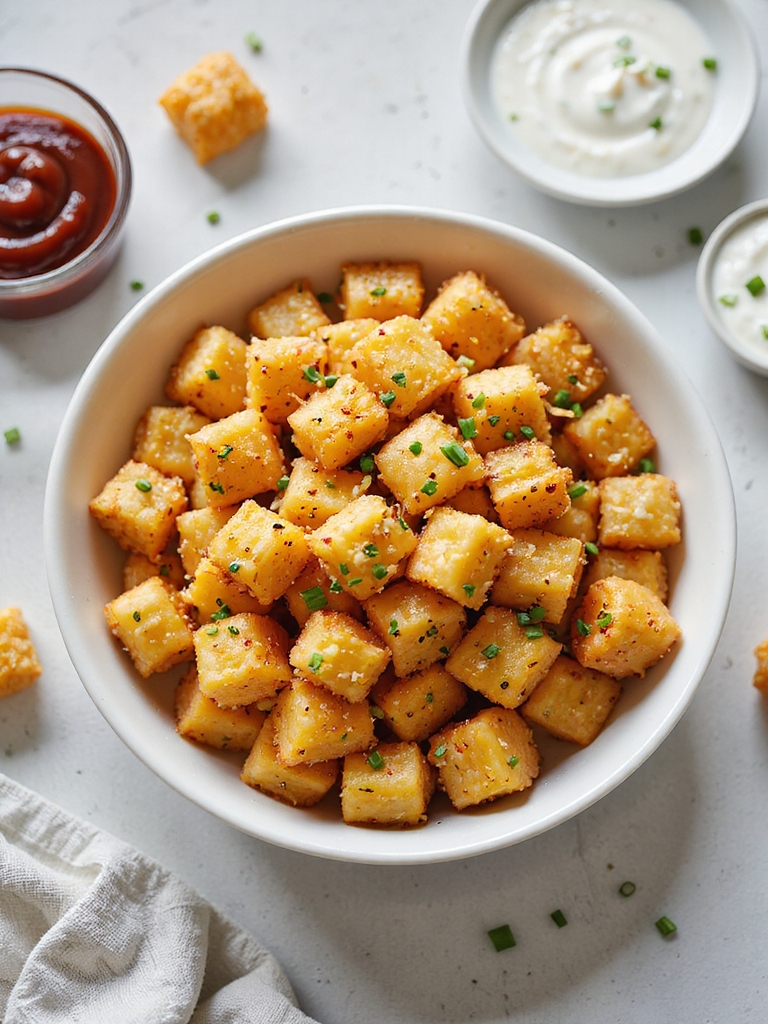 crispy cheesy kid friendly tater tots