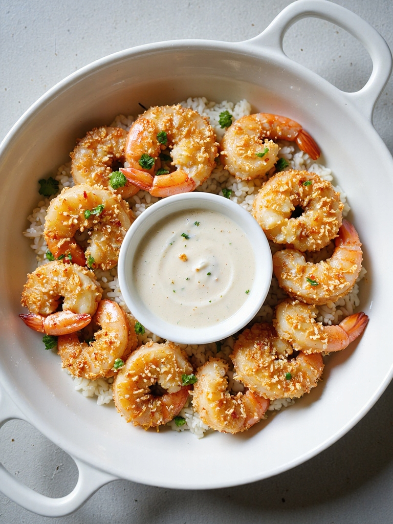 crispy coconut lime shrimp