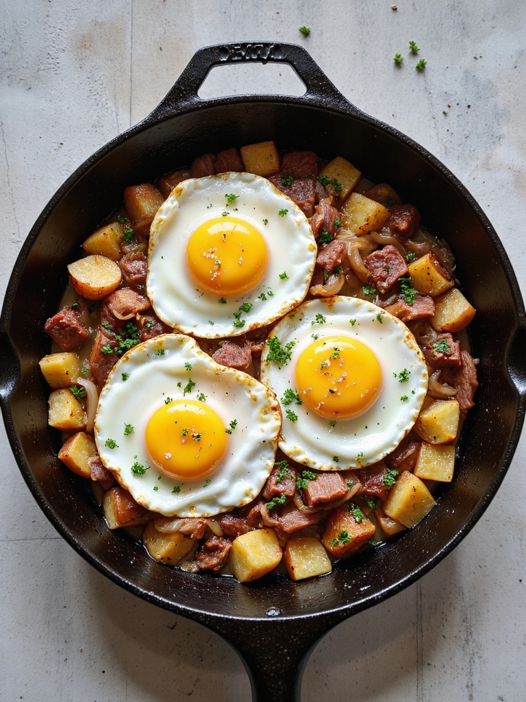 crispy corned beef potato hash