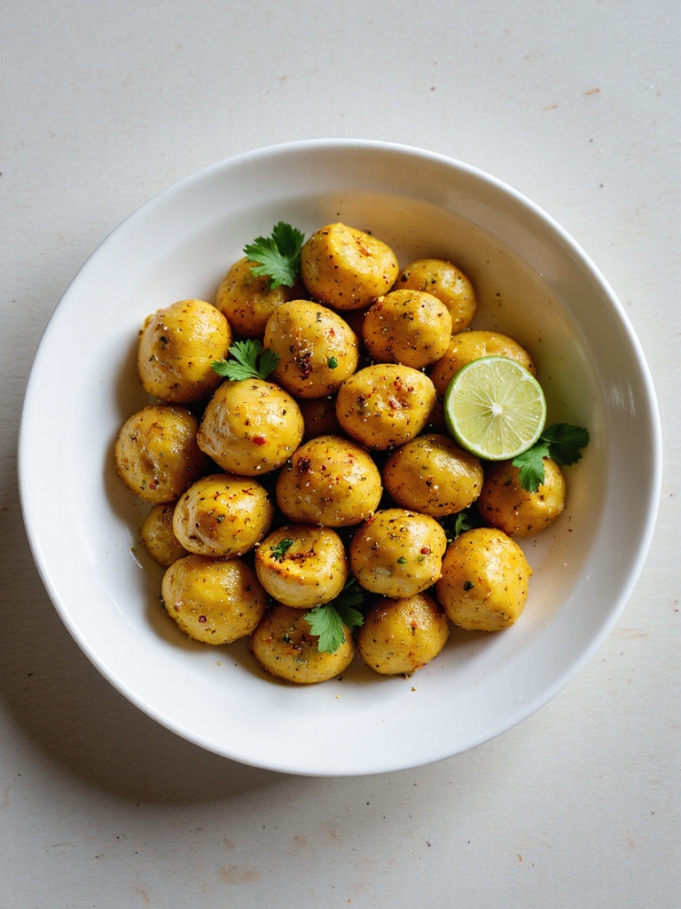 crispy curry cilantro potatoes