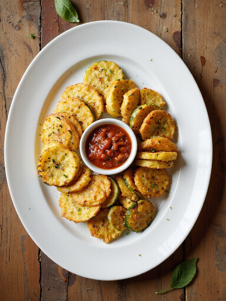crispy double coated zucchini fries