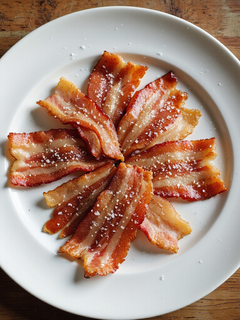 crispy evenly rendered air fryer bacon