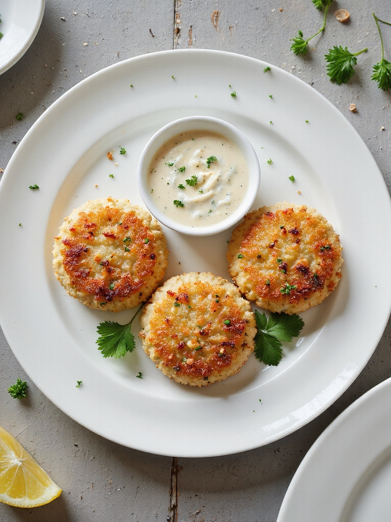 crispy fish cakes with tartar