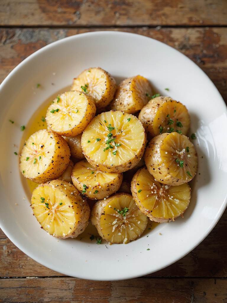 crispy garlic parmesan smashed potatoes