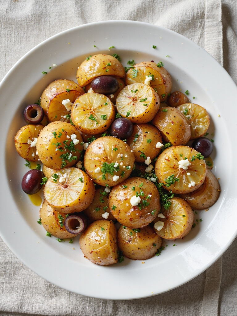 crispy lemon oregano baby potatoes