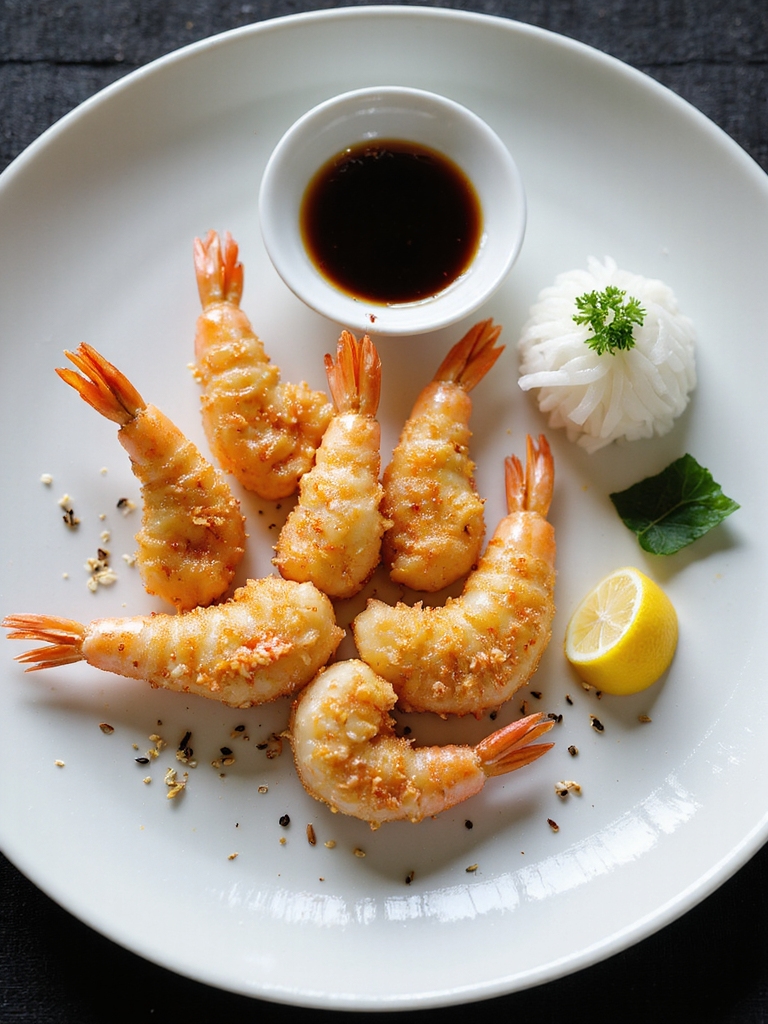 crispy light japanese shrimp tempura