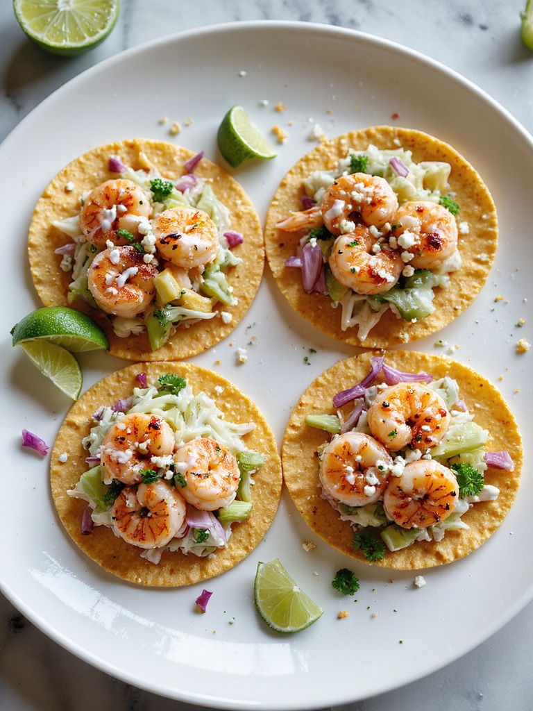 crispy mexican shrimp tostadas
