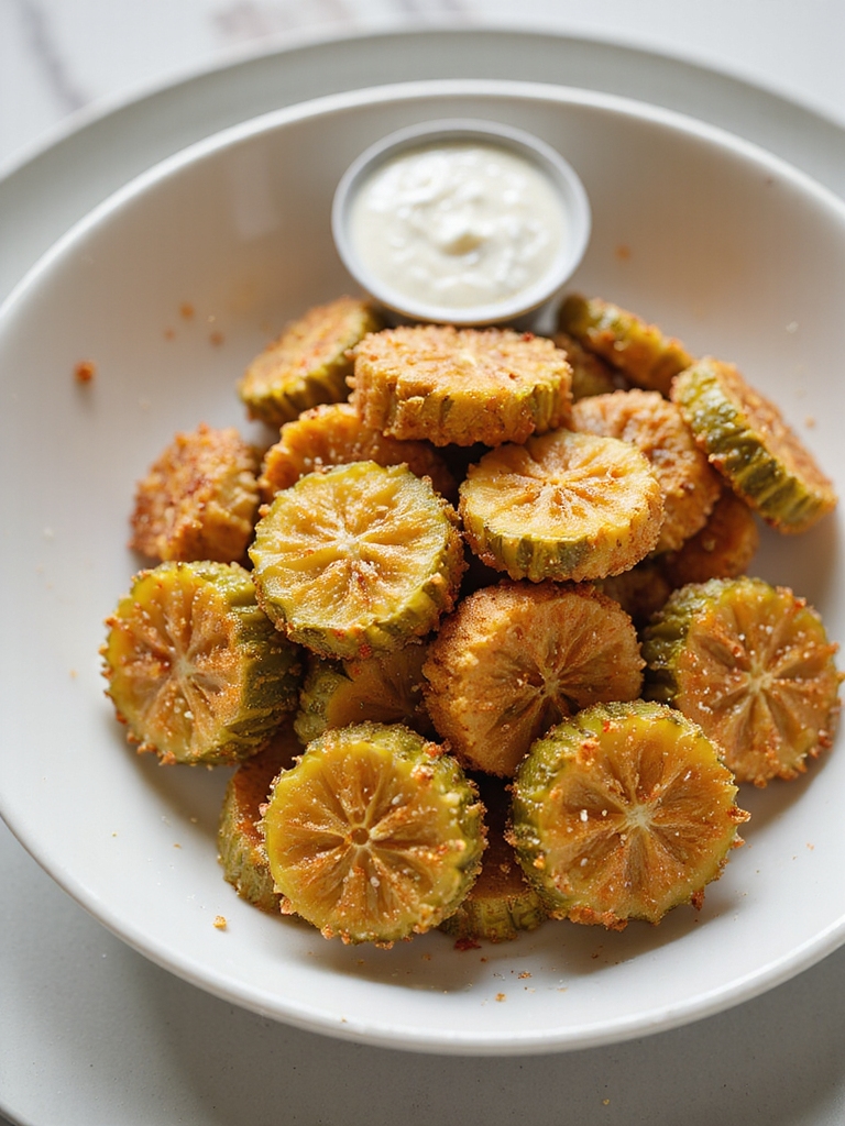 crispy panko coated dill pickles
