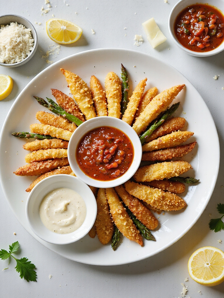 crispy panko parmesan asparagus