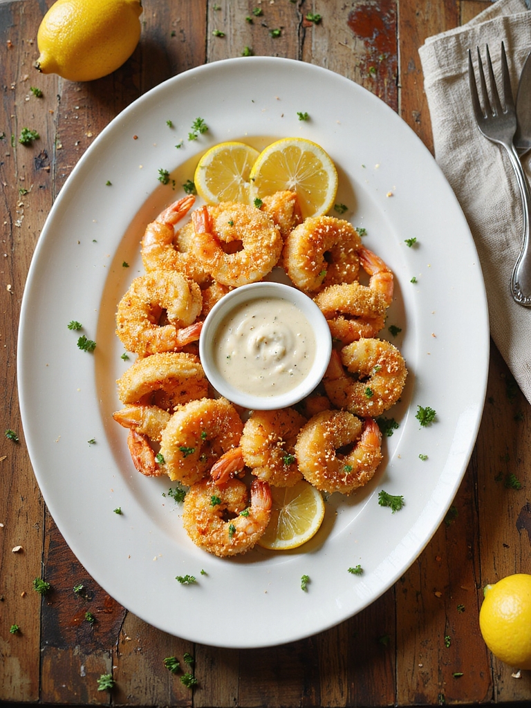 crispy panko shrimp with aioli