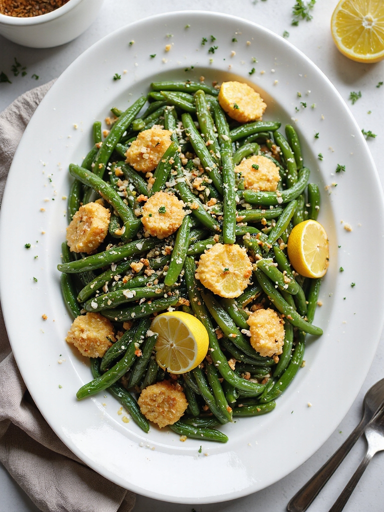 crispy parmesan panko greenbeans