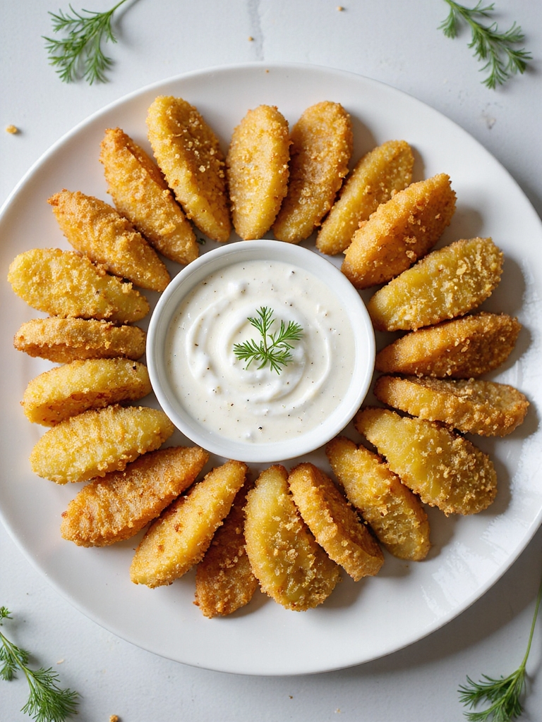 crispy seasoned air fried pickles
