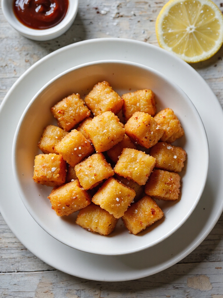 crispy seasoned air fried tater tots