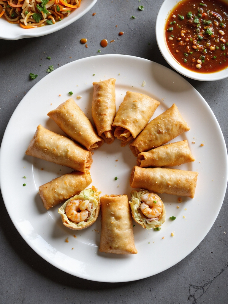 crispy shrimp cabbage eggrolls