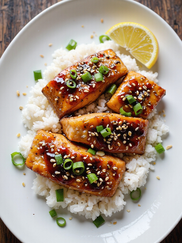 crispy skin salmon glaze