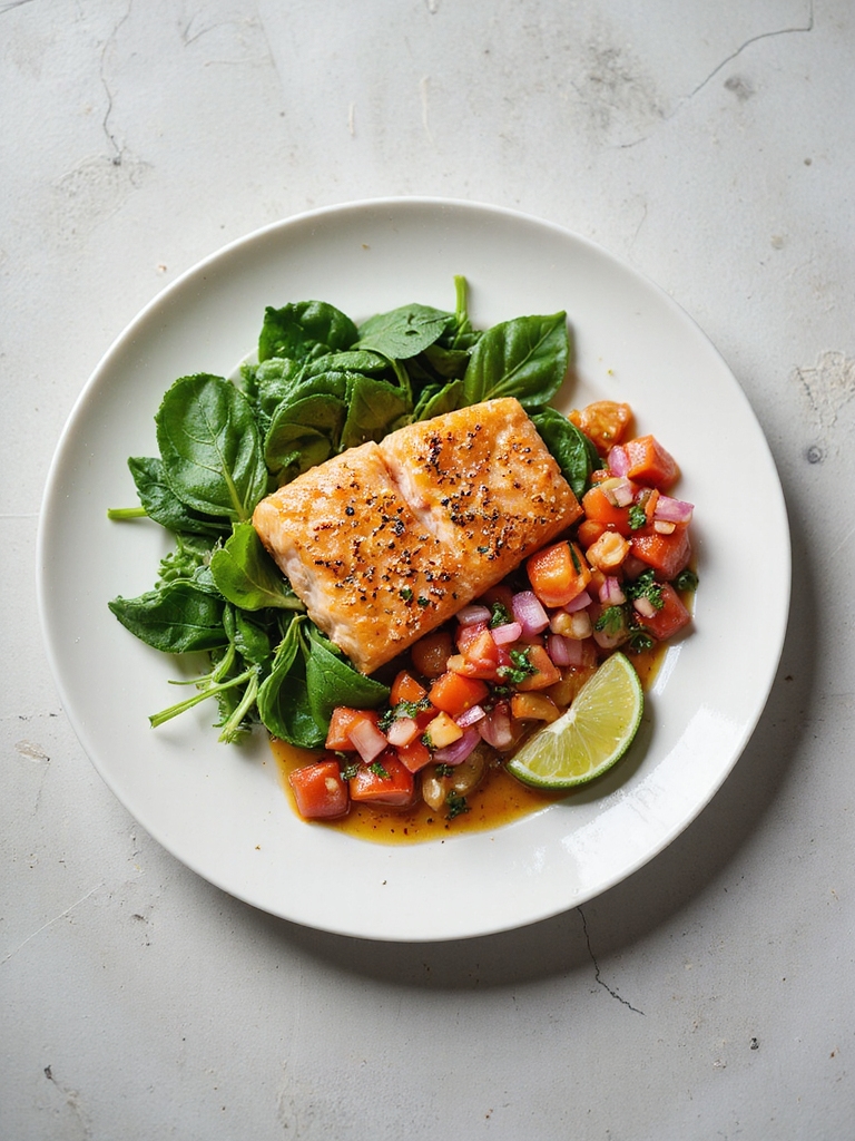 crispy skin salmon salsa