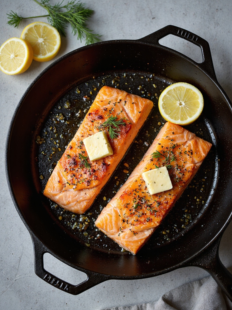 crispy skinned pan seared salmon