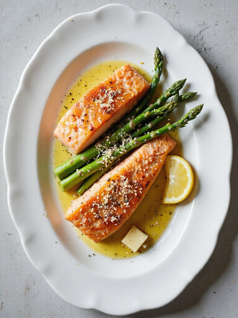 crispy skinned salmon with parmesan