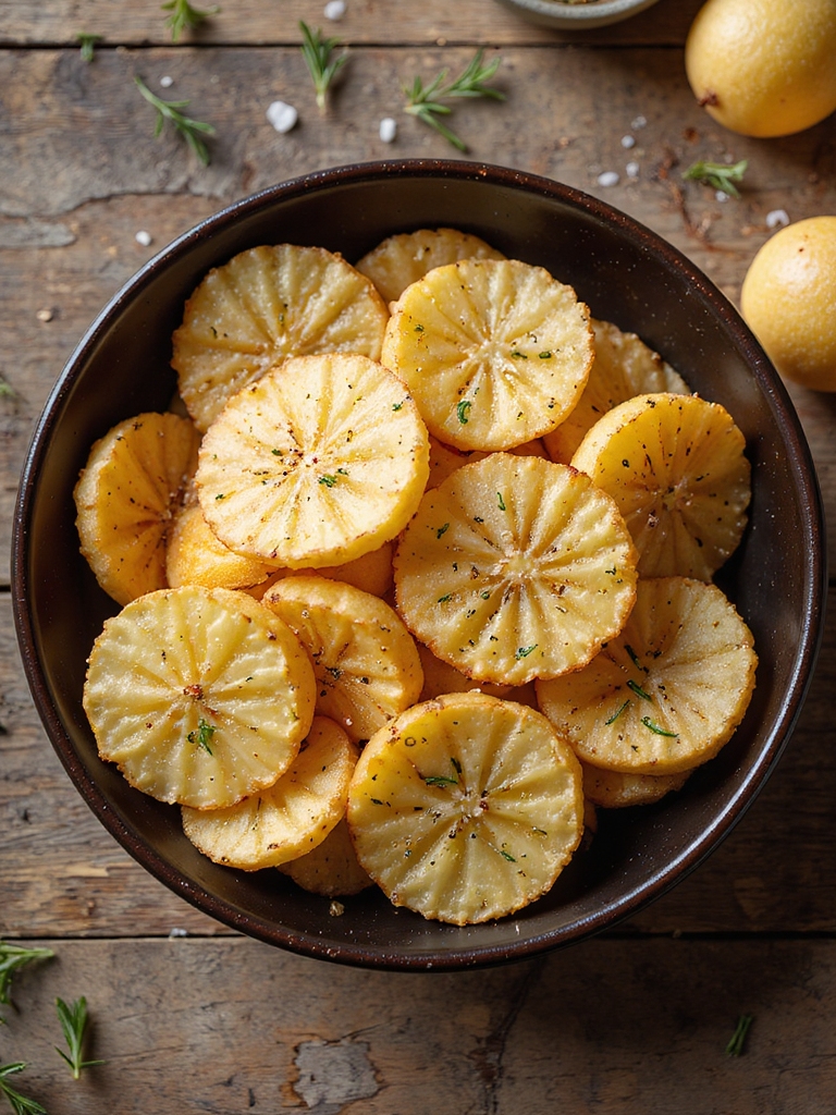 crispy thin air fried chips