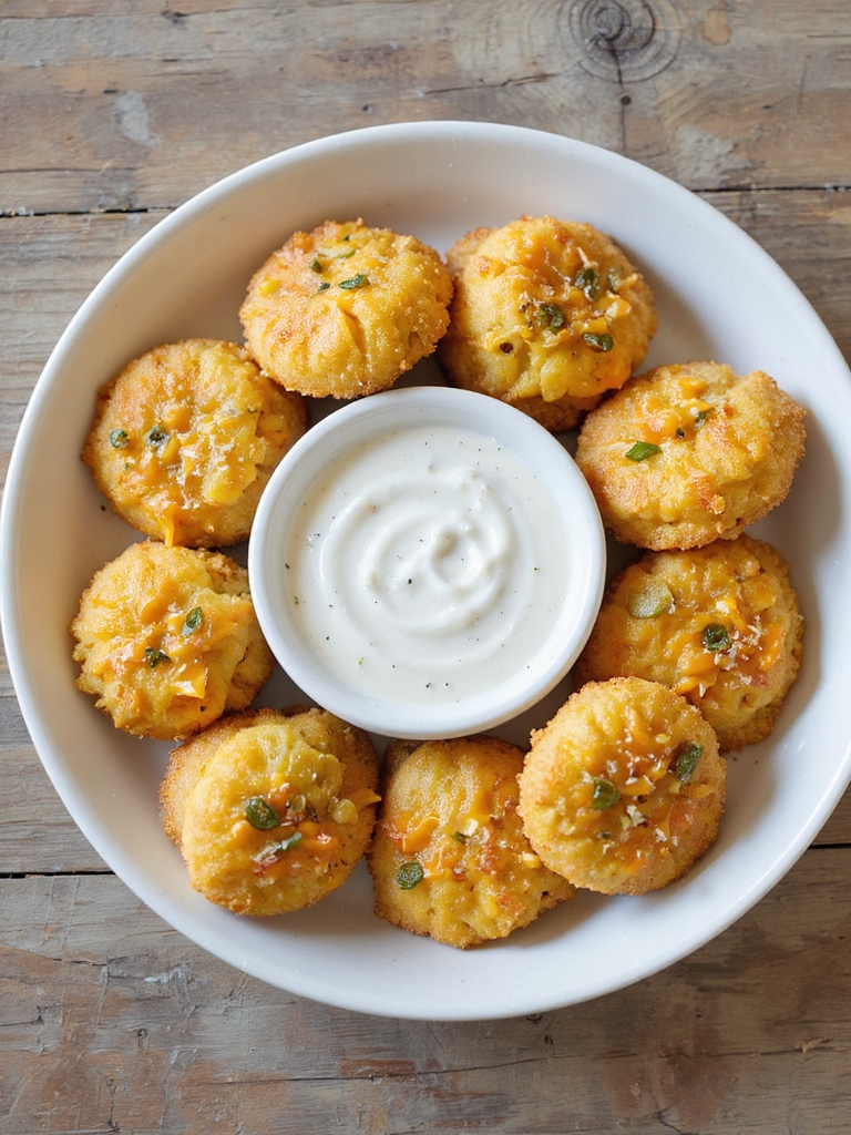 crunchy air fried cheesy pickle bites