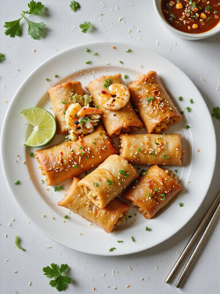crunchy coconut shrimp eggrolls