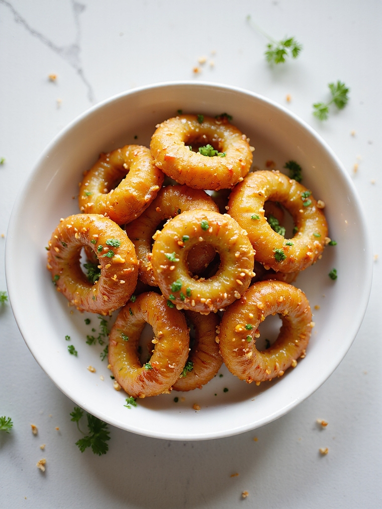 crunchy honey sriracha air fried pickles