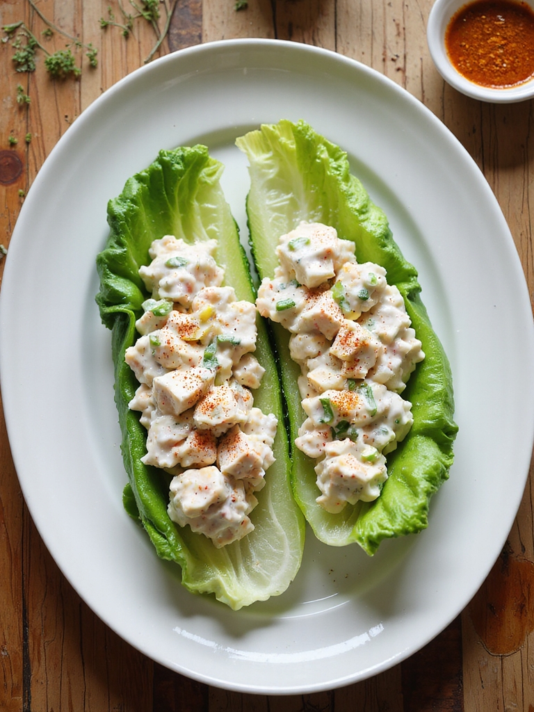 cucumber boats with crab