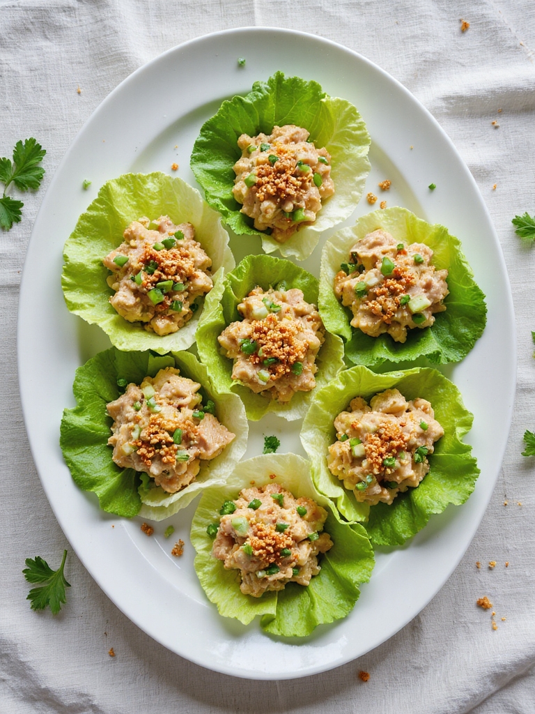 curried tuna lettuce cups