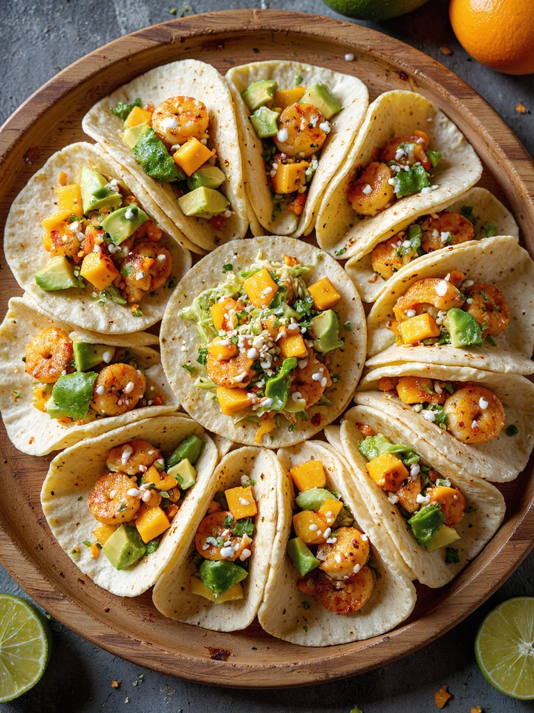 curry seasoned shrimp with salsa