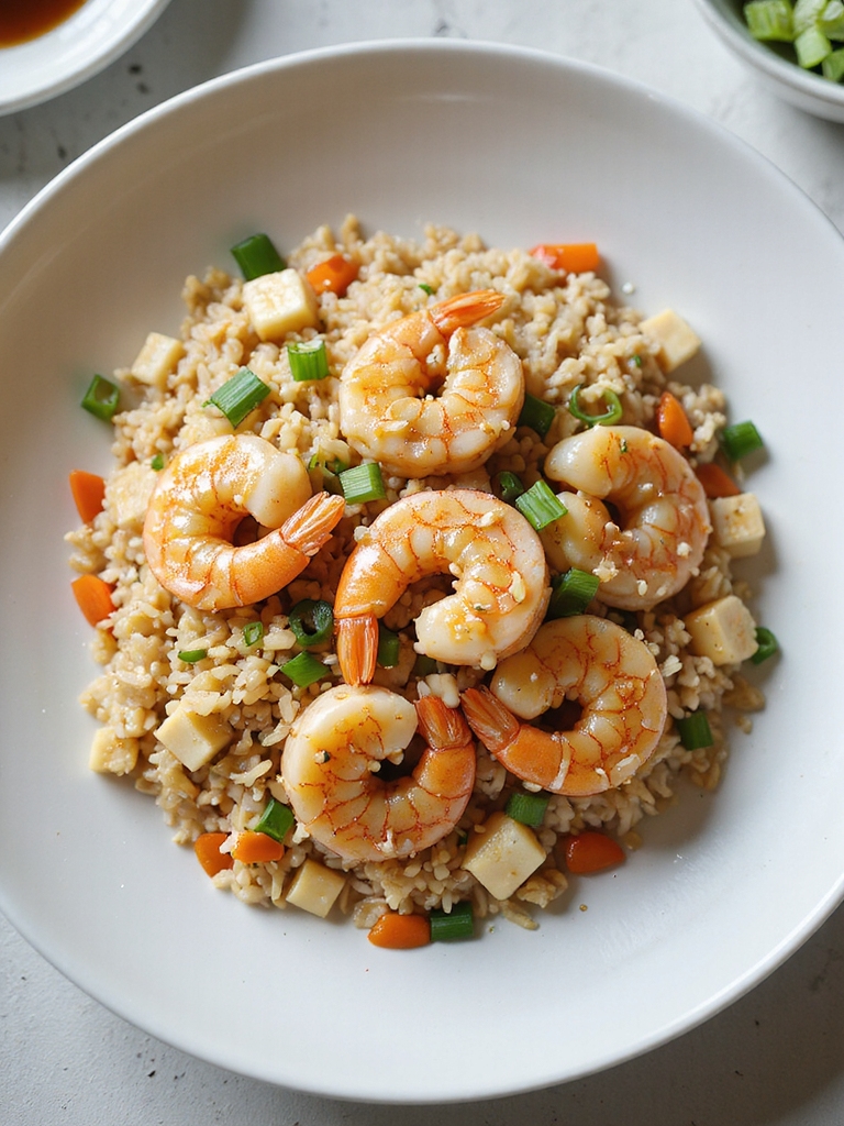 day old wok seared shrimp fried