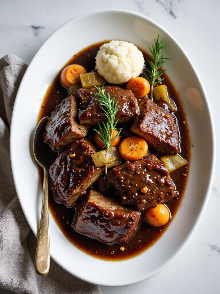 deeply rich fall apart short ribs