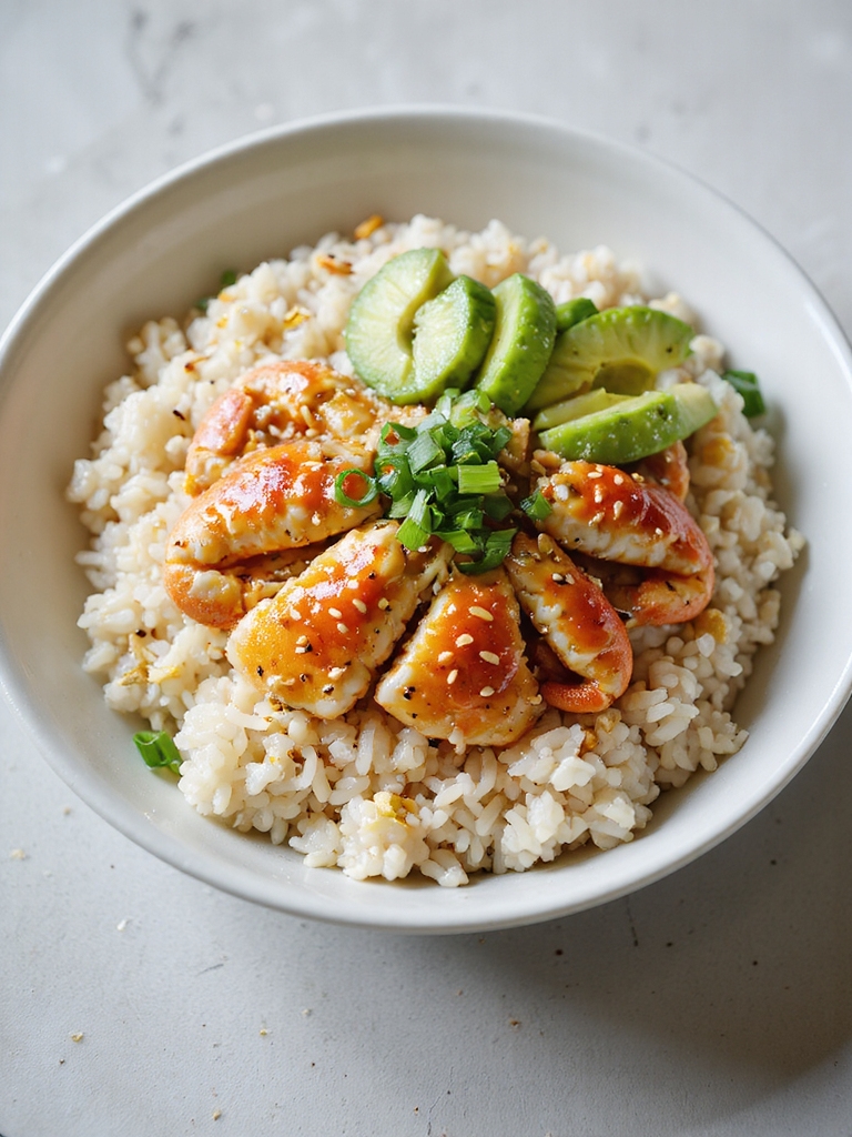 delicate crab sushi bowl