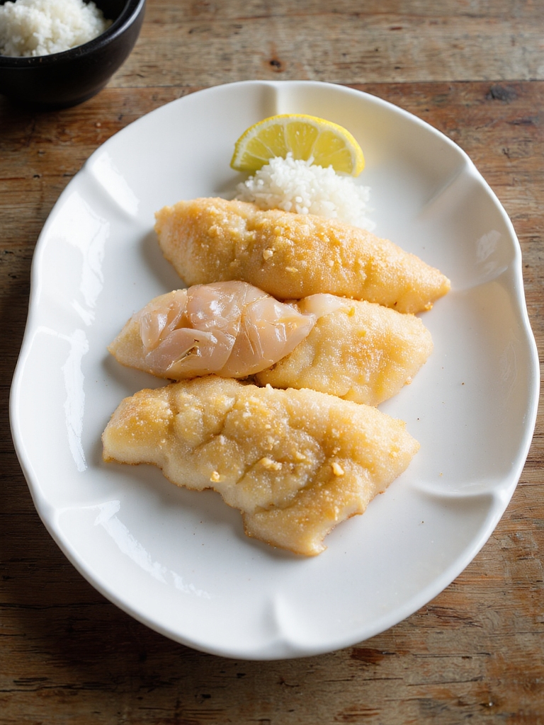 delicate icy lacy tempura