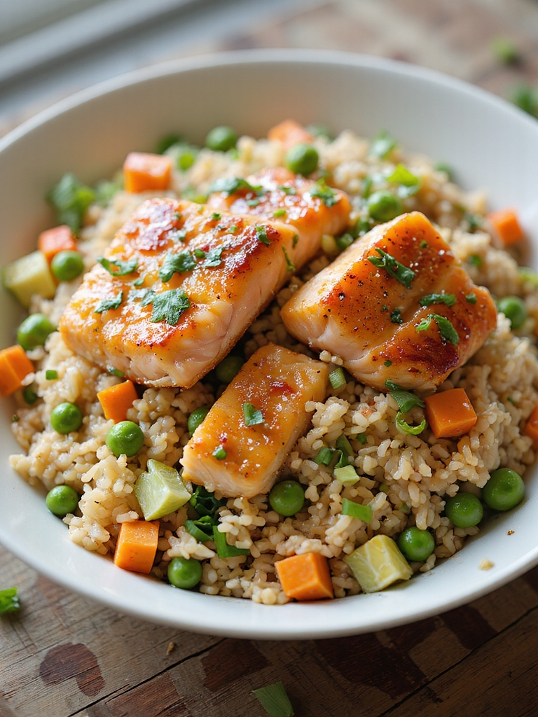 easy flavorful comforting salmon rice