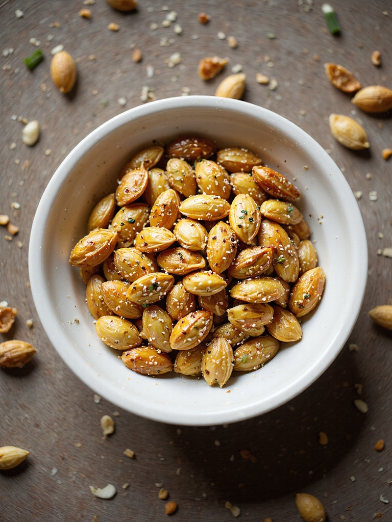 everything seasoned air fried pumpkin seeds