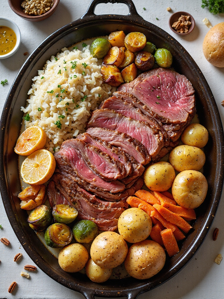 festive roasted corned beef centerpiece