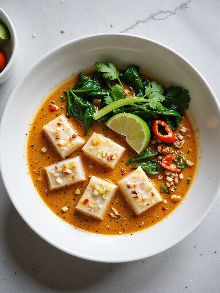 fragrant coconut curry poached fish