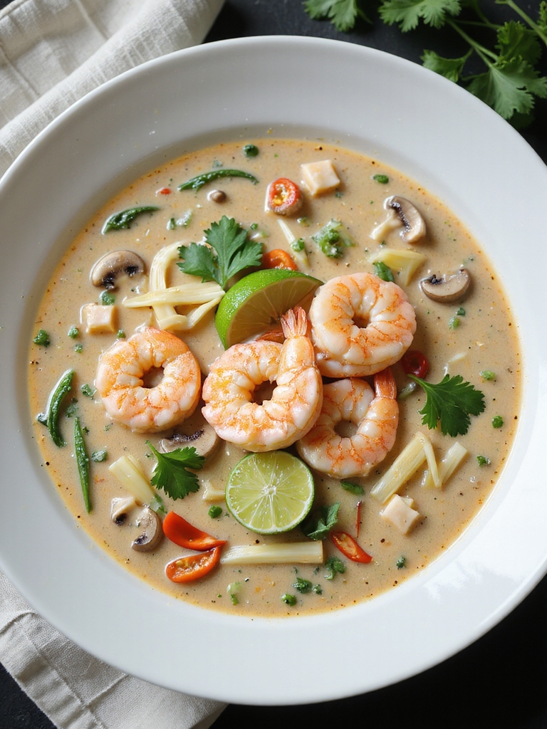 fragrant coconut shrimp soup