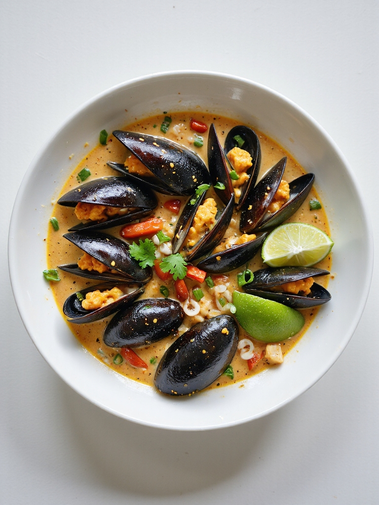 fragrant thai inspired coconut mussels