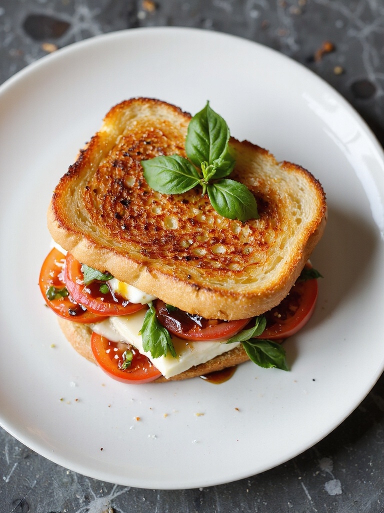 fresh caprese air fryer grilled cheese