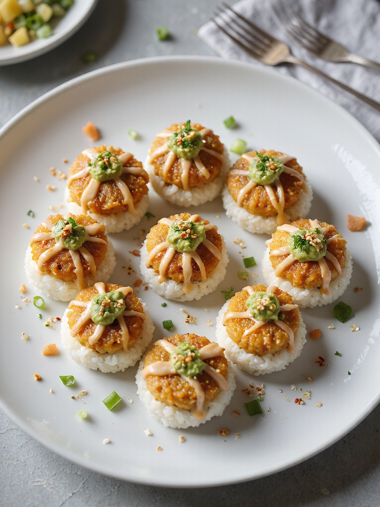 fresh creamy crab sushi